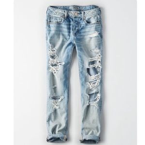 American Eagle Tom Girl crop jeans size 2